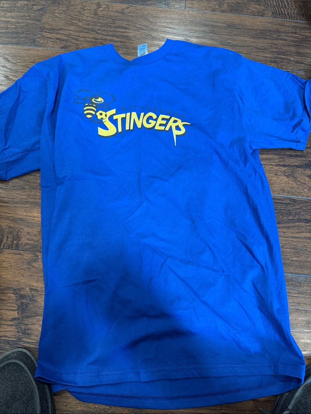 Blue 'Stingers' Graphic Tee with Yellow Bee Logo
